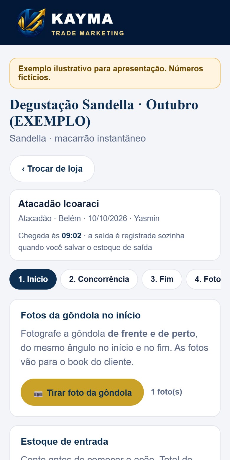 Registro da degustadora no celular
